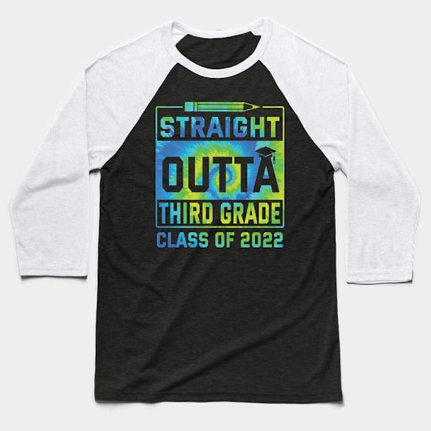 Straight Outta Third Grade Class Of 2022 Day Student Senior Baseball T-Shirt by Cowan79